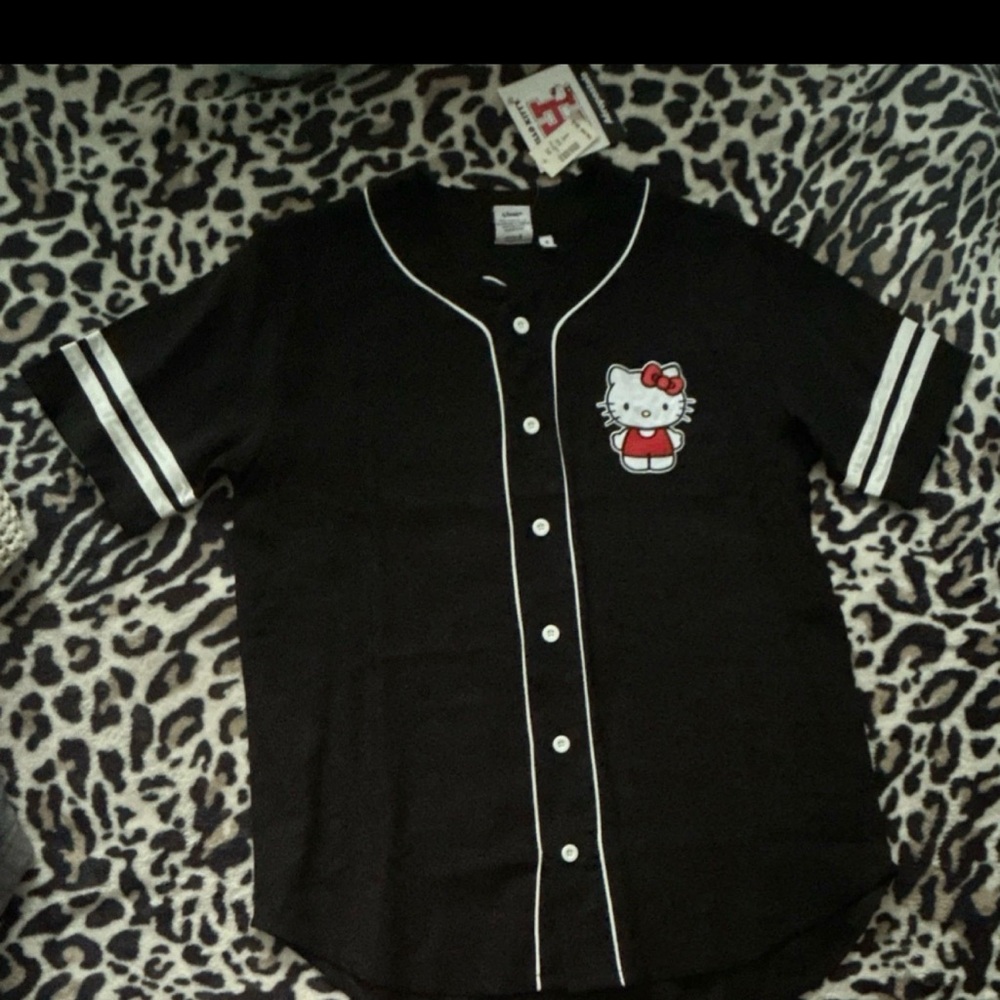 Aeropostale Black Hello Kitty Button Down Shirt